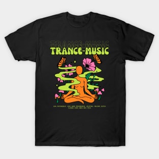 TRANCE - Music Meditation  (green/orange) T-Shirt